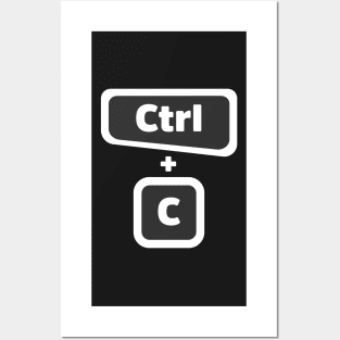 Ctrl + C  - Computer Programming - Dark Color Posters and Art